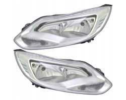 FORD FOCUS 2011 2014 HEADLIGHT FRONT LAMP LEFT RIGHT SILVER