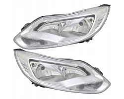 FORD FOCUS 2011 2014 HEADLIGHT FRONT LAMP LEFT RIGHT SILVER
