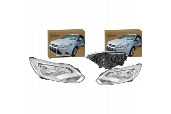 FORD FOCUS 2011 2014 HEADLIGHT FRONT LAMP LEFT RIGHT SILVER Part manufacturer Mertt
