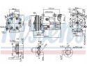 Nissens 890743 Compressor air conditioning Catalog number of the original CITROEN 1607424980 CITROEN 1671553680 CITROEN 6453QJ C