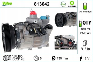 Air conditioning compressor VALEO VAL813642 Part manufacturer Valeo