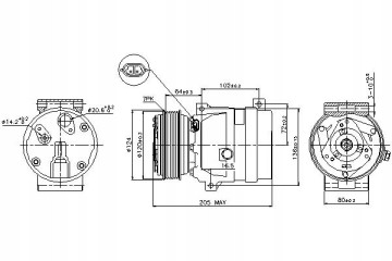 Nissens air conditioning compressor for Nissan Interstar 2 5 DC 2002 Car type buses cargo vans passenger cars