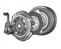 CLUTCH SET DISC FLYWHEEL SCREW PRESSURE