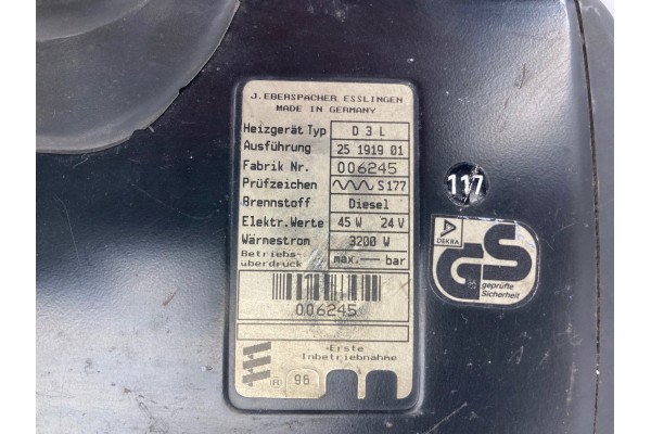 Calefactor estacionario Eberspacher D3L 3,2kW para Renault Magnum