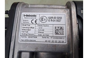 WEBASTO PARKING HEATER VW AUDI 5Q0815005AM Product weight with unit packaging 5 kg
