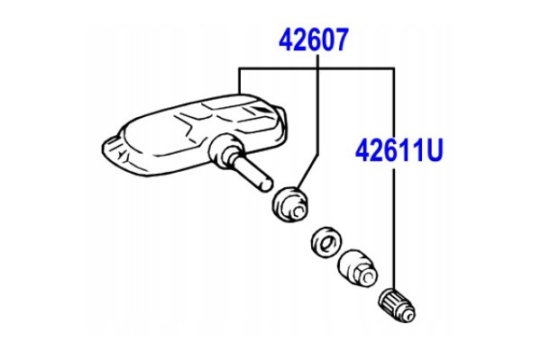 PRESSURE SENSOR TPMS 42607 02031 COROLLA AURIS AVENSIS 12 19 TOYOTA OE