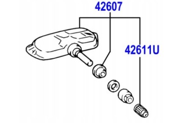 PRESSURE SENSOR TPMS 42607 02031 COROLLA AURIS AVENSIS 12 19 TOYOTA OE