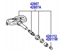 PRESSURE SENSOR TPMS 42607 60010 CAMRY PRIUS TOYOTA OE