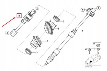 Steering column shaft joint BMW X 5 E 53 3 0 4 8 01 00 12 06 32 30 6 Catalog number of the original 32306762277