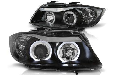 LAMPS BMW E90 E91 05 08R ANGEL EYES RINGS BLACK