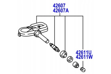 SET OF SENSORS TPMS 42607 48020 VK LC 150 V8 CAMRY RAV4 RX TOYOTA OE