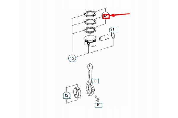 A6420300024 NEW ORIGINAL MERCEDES BENZ PISTON RINGS Catalog number of the part A6420300024