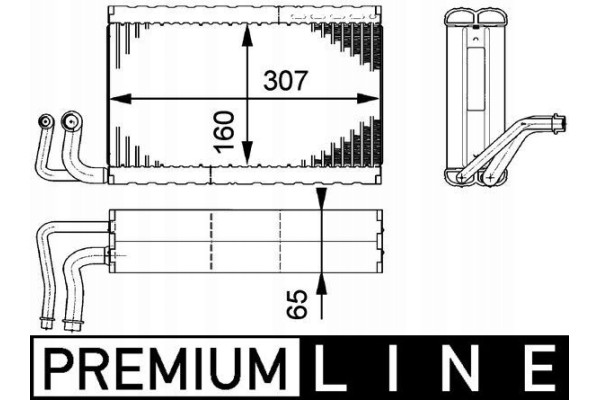 Evaporator air conditioning MAHLE AE 68 000P Catalog number of the part AE 68 000P