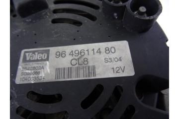 9649611480  ALTERNADOR PEUGEOT 307 CC CABRIO-COUPÉ (S1)(10.2003) 2.0 2004 9649611480 203186 PEUGEOT - 1