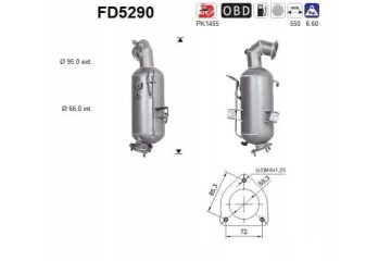 PARTICULATE FILTER FAP DPF FD5290 AS OPEL Packaging status original