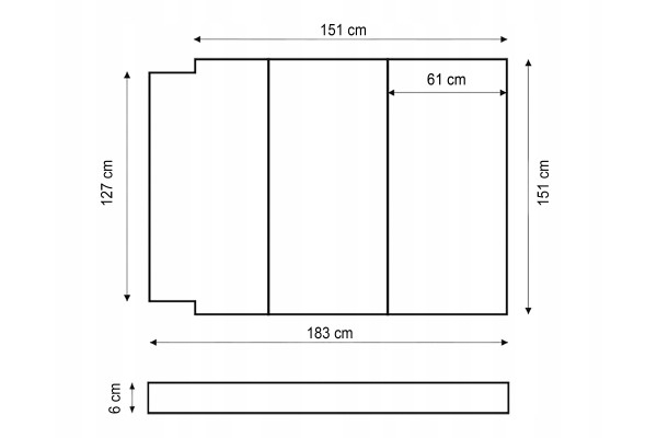 VW T5 T6 T6 1 MULTIVAN foldable mattress Catalog number of the part CHR BR02458