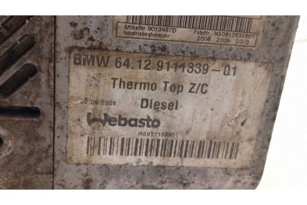 2008 BMW 5 E60 E61 Parking heater Webasto 66724C Customs tariff code 87089997