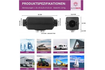 Autoterm Air 2D Parking heater 2kW 12V diesel Comfort Control Part manufacturer Autoterm