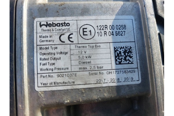 Calefactor Webasto para CITROËN C5 III (RD) 2.0L Diesel 2009