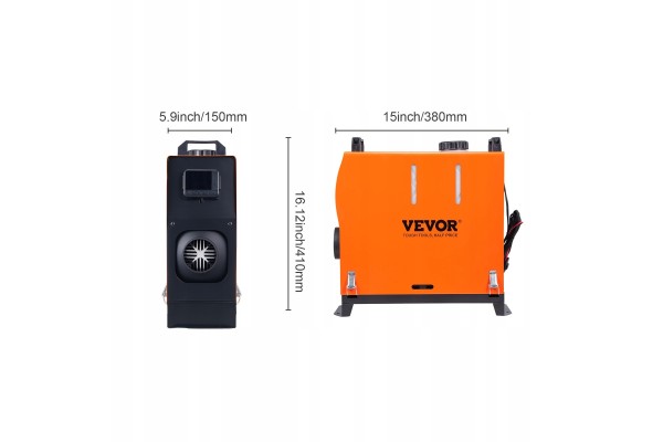 Stop Heating Air Heater Vevor 12V Power 8KW LCD Catalog number of the part Nagrzewnica 8kw LCD