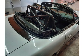 Rollbar twisted half cage Mazda MX5 ON NB Miata Red Catalog number of the part PP RO 766 R
