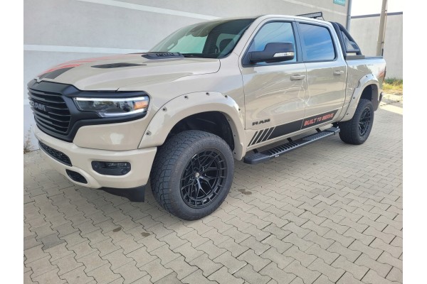 DODGE RAM 1500 2019 2024 PREMIUM QUALITY FENDER EXTENSIONS FOR PAINT Color black