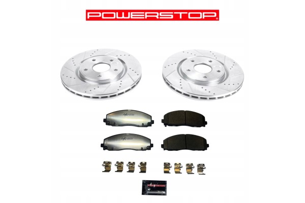 Brake kit front FWD discs pads POWER STOP AR83081XPR Z36 1589