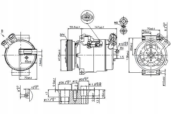 Compresor de aire acondicionado Nissens 89308 para Opel Astra G (1998-