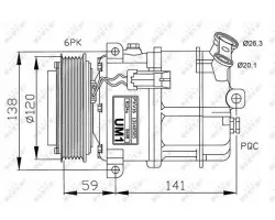 Compresor de aire acondicionado 32191 NRF