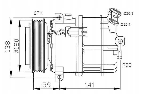 NRF 32191 Compressor air conditioning Catalog number of the part 32191