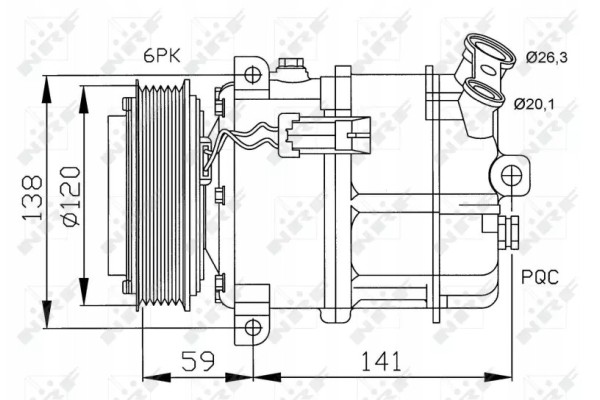 NRF 32191 Compressor air conditioning Quality of parts according to GVO Q original with factory logo OEM OES