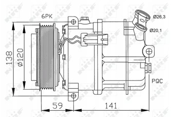 NRF 32191 Compressor air conditioning Quality of parts according to GVO Q original with factory logo OEM OES