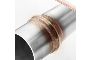 Transverse through silencer E502 500 mm 63 5 mm 2x50 mm Car type passenger cars