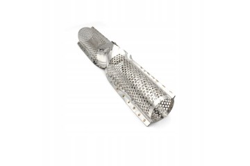 Transverse through silencer E502 500 mm 63 5 mm 2x50 mm Installation side front