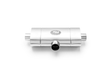 Silenciador transversal E502 500 mm 63,5 mm 2x50 mm