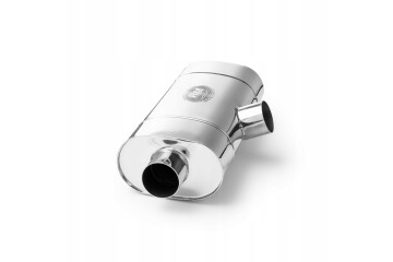 Silenciador transversal E502 500 mm 63,5 mm 2x50 mm
