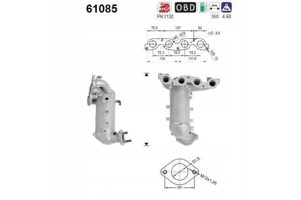 CATALYST 61085 AS HYUNDAI I20 I PB PBT