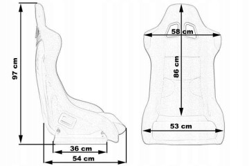 Asiento Deportivo Bucket Rally SLIDE KS2 Velour Negro SimRacing Drift 
