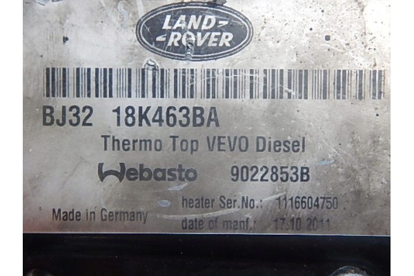RANGE ROVER EVOQUE WEBASTO BJ32 18K463BA ORIGINAL Part manufacturer Webasto