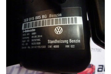 Calefactor de estacionamiento (Webasto) Volkswagen PASSAT CC 3C0815005