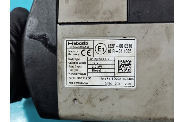 Calefacción estacionaria Webasto para Opel Movano III 9031125C