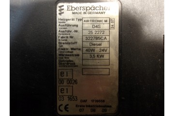 PARKING HEATER WEBASTO DAF XF 1739556 Product weight with unit packaging 10 kg