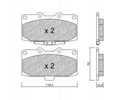 GALFER SDT 2188800 brake pads NISSAN 200 SX 300 ZX SUBARU IMPREZA
