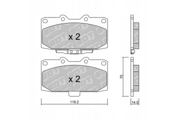 GALFER SDT 2188800 brake pads NISSAN 200 SX 300 ZX SUBARU IMPREZA