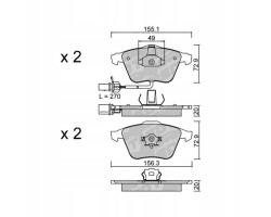 GALFER SDT 2107301 front brake pads AUDI A4 A6 A8 SEAT EXEO