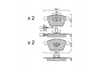 GALFER SDT 2107301 front brake pads AUDI A4 A6 A8 SEAT EXEO