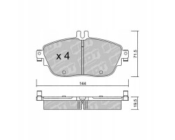 GALFER SDT 2134600 front brake pads MERCEDES A B CLA GLA