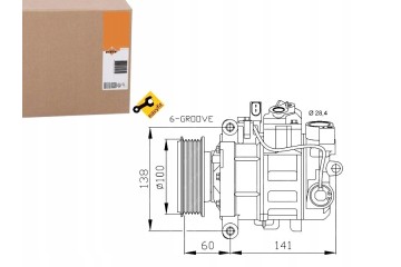 NRF AIR CONDITIONING COMPRESSOR VW A4 A6 6SEU14C Catalog number of the original AUDI 4E0260805AP AUDI 4F0260805AC AUDI 4F0260805