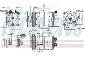 Compressor air conditioning NISSENS 89321 Part manufacturer Nissens