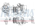 COMPRESSOR AIR CONDITIONING COMPRESSOR 890167 NISSENS Catalog number of the original HONDA 38810R60W01